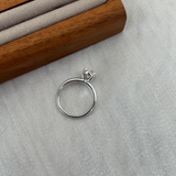 Oval Cut Solitaire Moissanite Engagement Ring