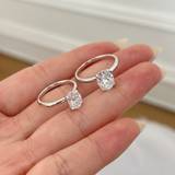 Oval Cut Solitaire Moissanite Engagement Ring