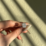 Statement Radiant Halo Cubic Zirconia Ring – 4ct Look