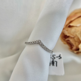 Chevron Pavé CZ Band Ring in Sterling Silver