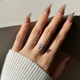 Emerald Cut Solitaire Moissanite Engagement Ring