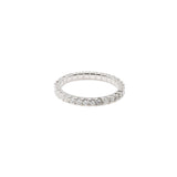 Full Eternity Moissanite Band Ring in Sterling Silver