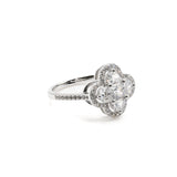 Radiant Clover Halo Ring