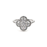 Radiant Clover Halo Ring