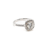 Round Cut Halo Engagement Ring
