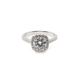 Round Cut Halo Engagement Ring