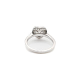Heart Cut Halo Moissanite Engagement Ring