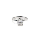 Oval Cut Solitaire Moissanite Engagement Ring